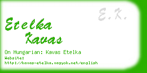 etelka kavas business card